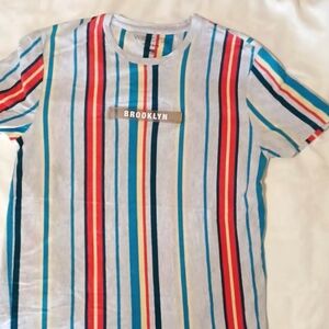 For The People, Sz. L,  Vertical Stripe Brooklyn, t-shirt.